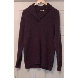 Cabela's Wool Blend Sweater Women's XLarge Purple Hi Neck Pullover Western